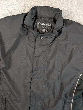 FootJoy DryJoys Jacket Mens XL Black Convertible Golf Rain Windbreaker